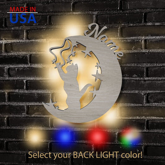 Cat - Personalized Wall Decor with optional LED Light | Starting from: