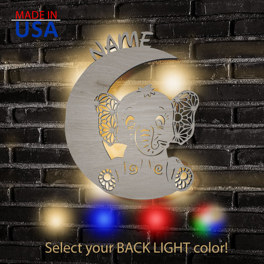 Newborn Gift – Personalized Wall Decor with optional LED Light | Starting from: