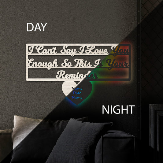 Love Reminder - Personalized Wall Decor with optional LED Light | Starting from: