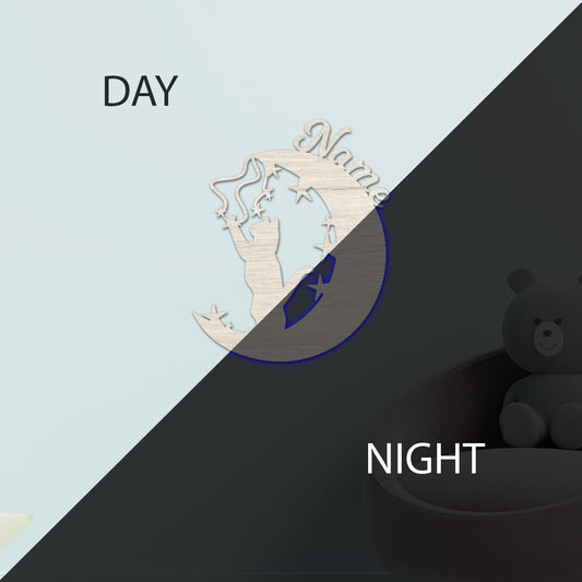 Cat - Personalized Wall Decor with optional LED Light | Starting from: