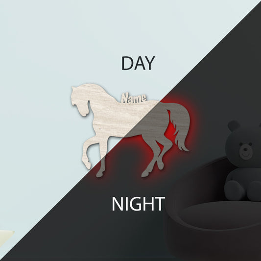 Horse - Personalized Wall Decor with optional LED Light | Starting from: