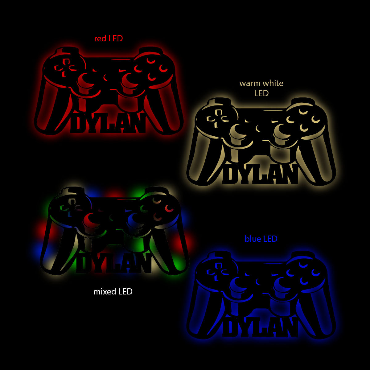 Game Controller - Personalized Wall Decor with optional LED Light | Starting from: