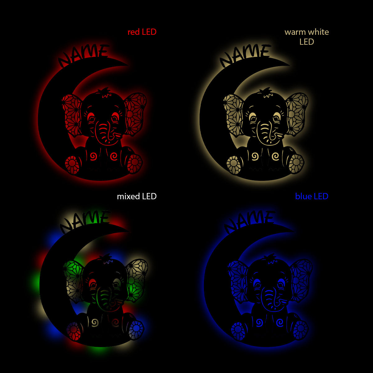 Newborn Gift – Personalized Wall Decor with optional LED Light | Starting from: