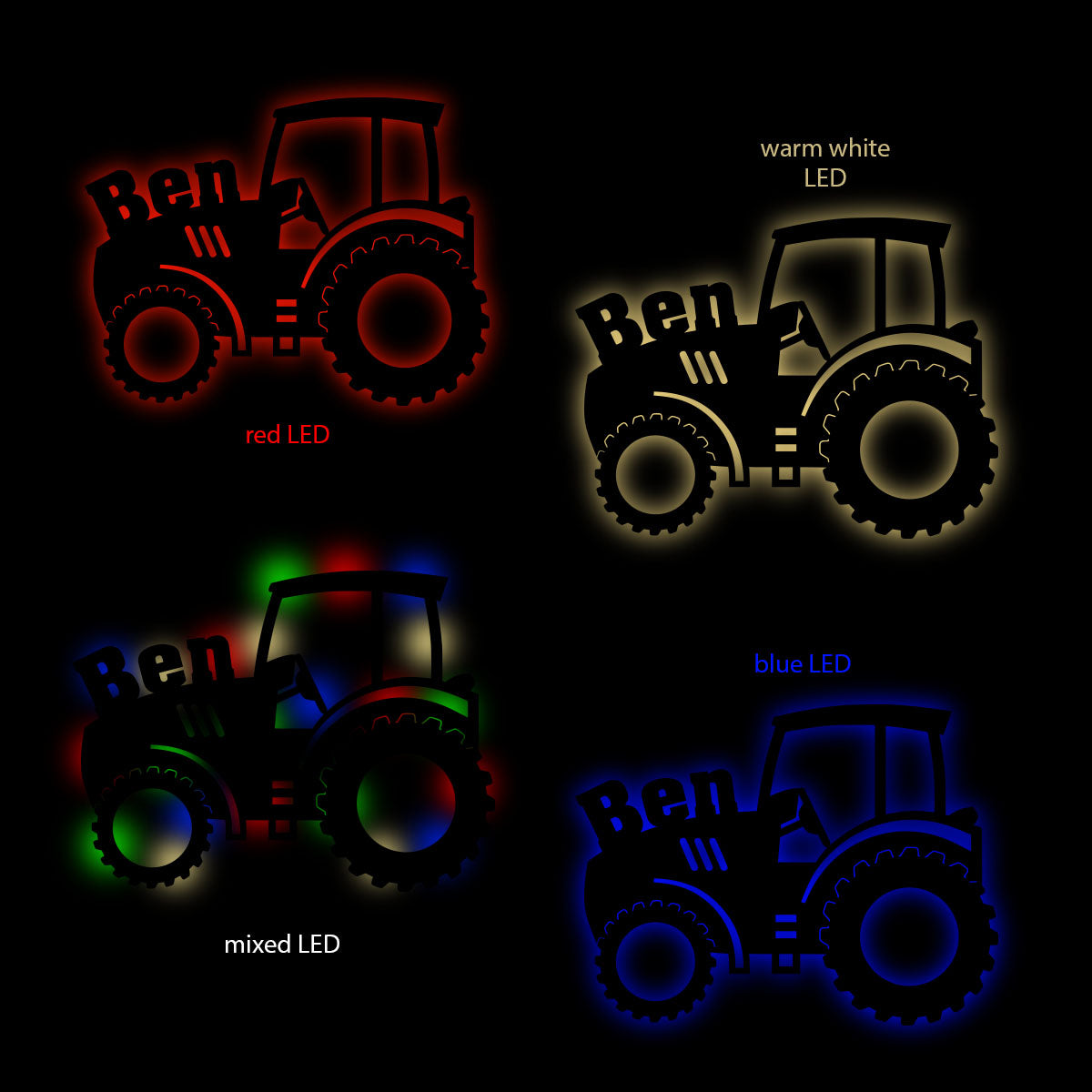 Farmer Tractor – Personalized Wall Decor with optional LED Light | Starting from: