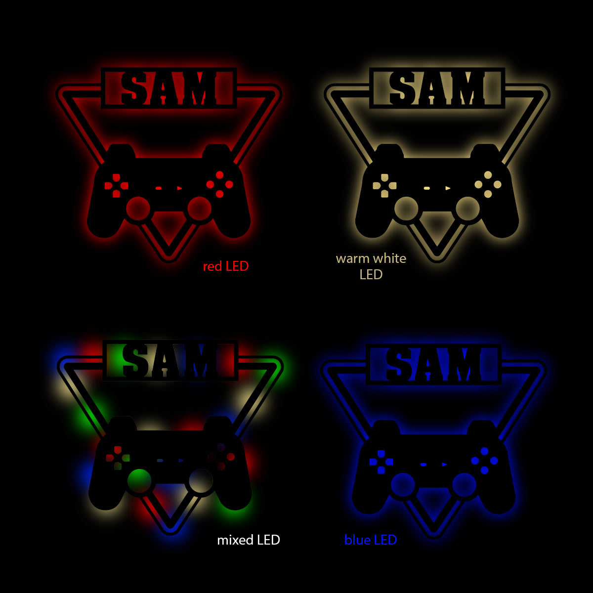 Gaming Controller - Personalized Wall Decor with optional LED Light | Starting from: