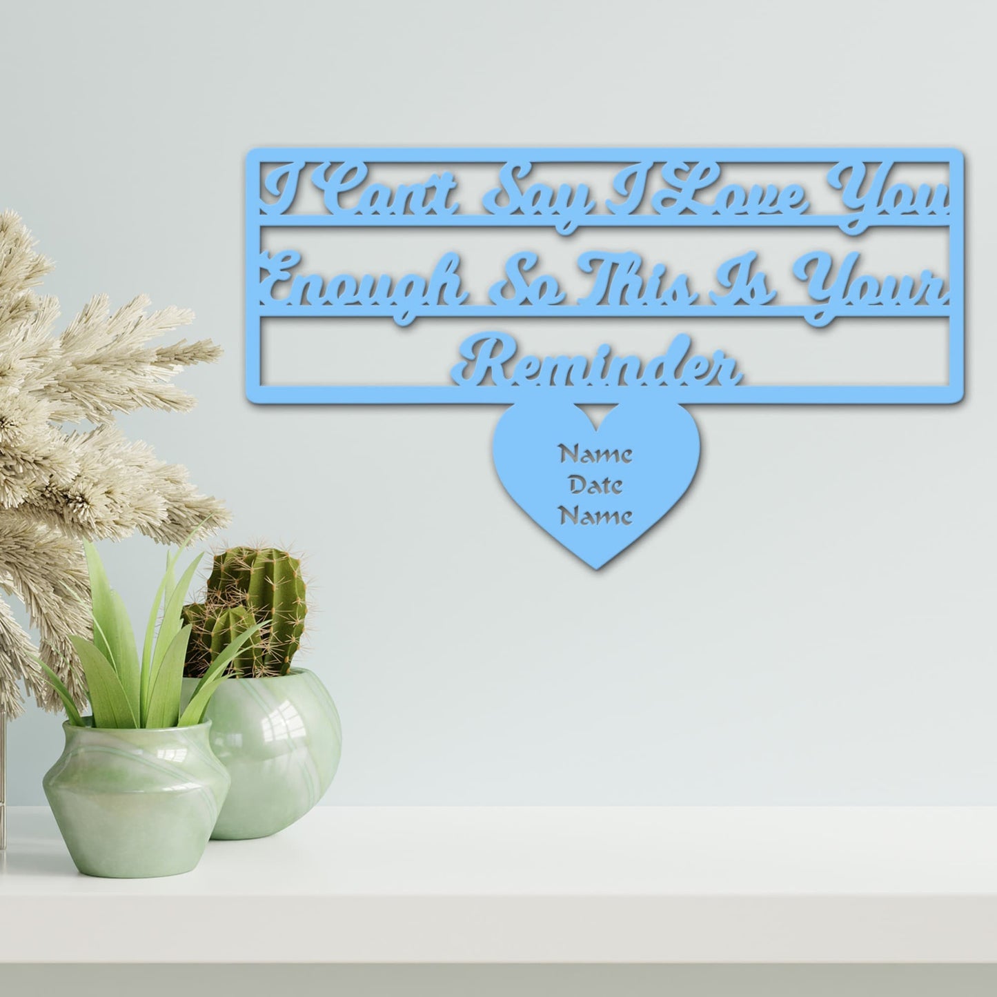 Love Reminder - Personalized Wall Decor with optional LED Light | Starting from: