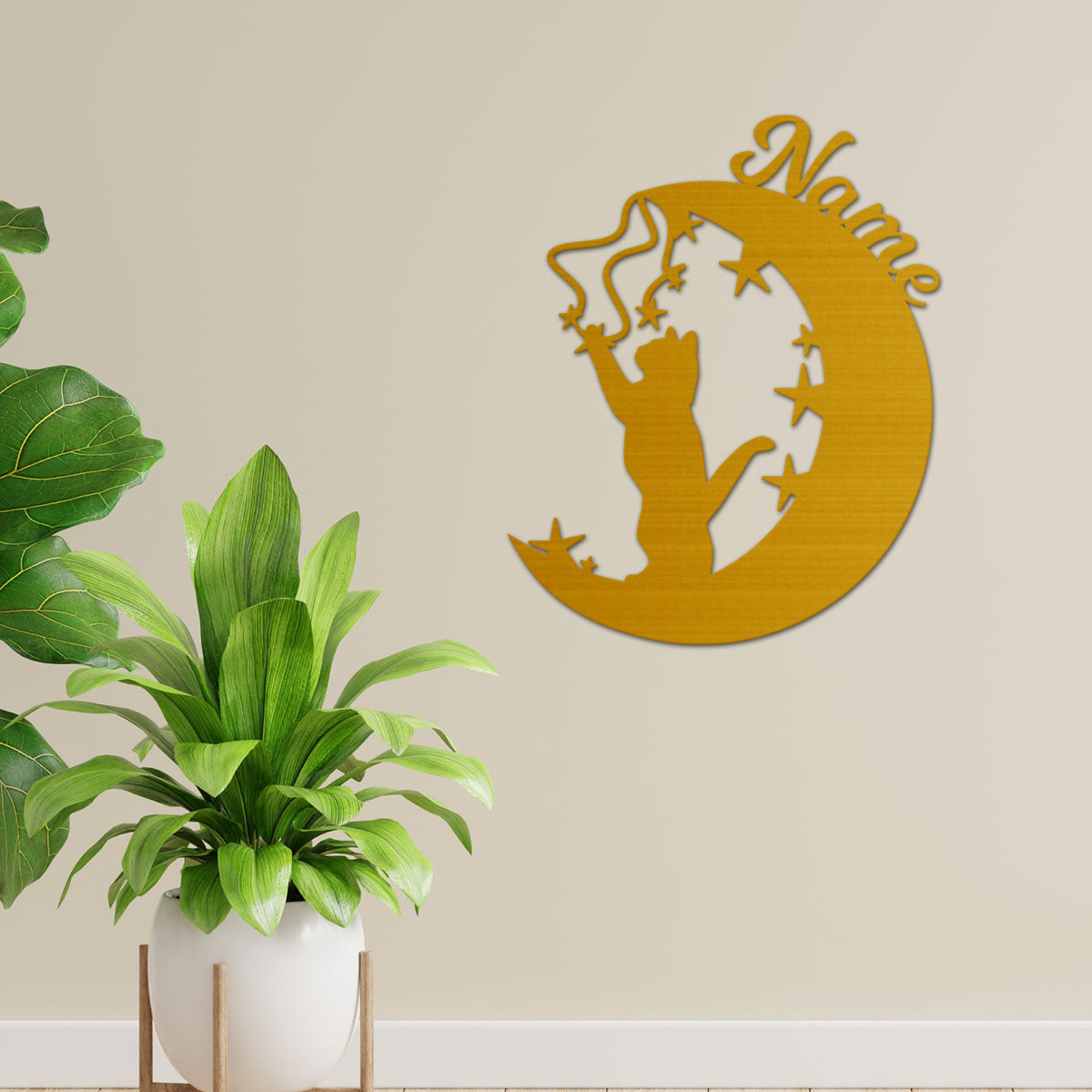 Cat - Personalized Wall Decor with optional LED Light | Starting from: