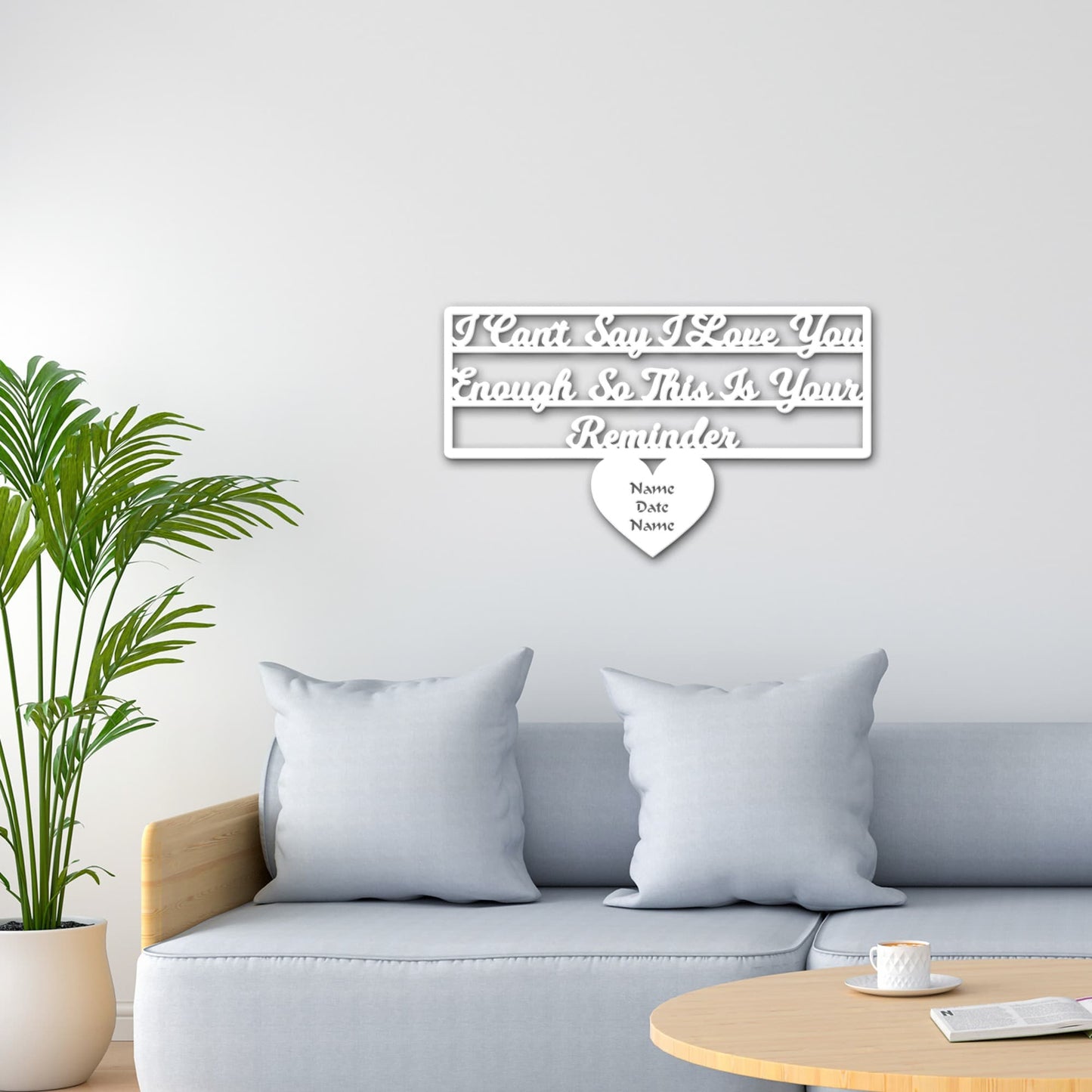 Love Reminder - Personalized Wall Decor with optional LED Light | Starting from: