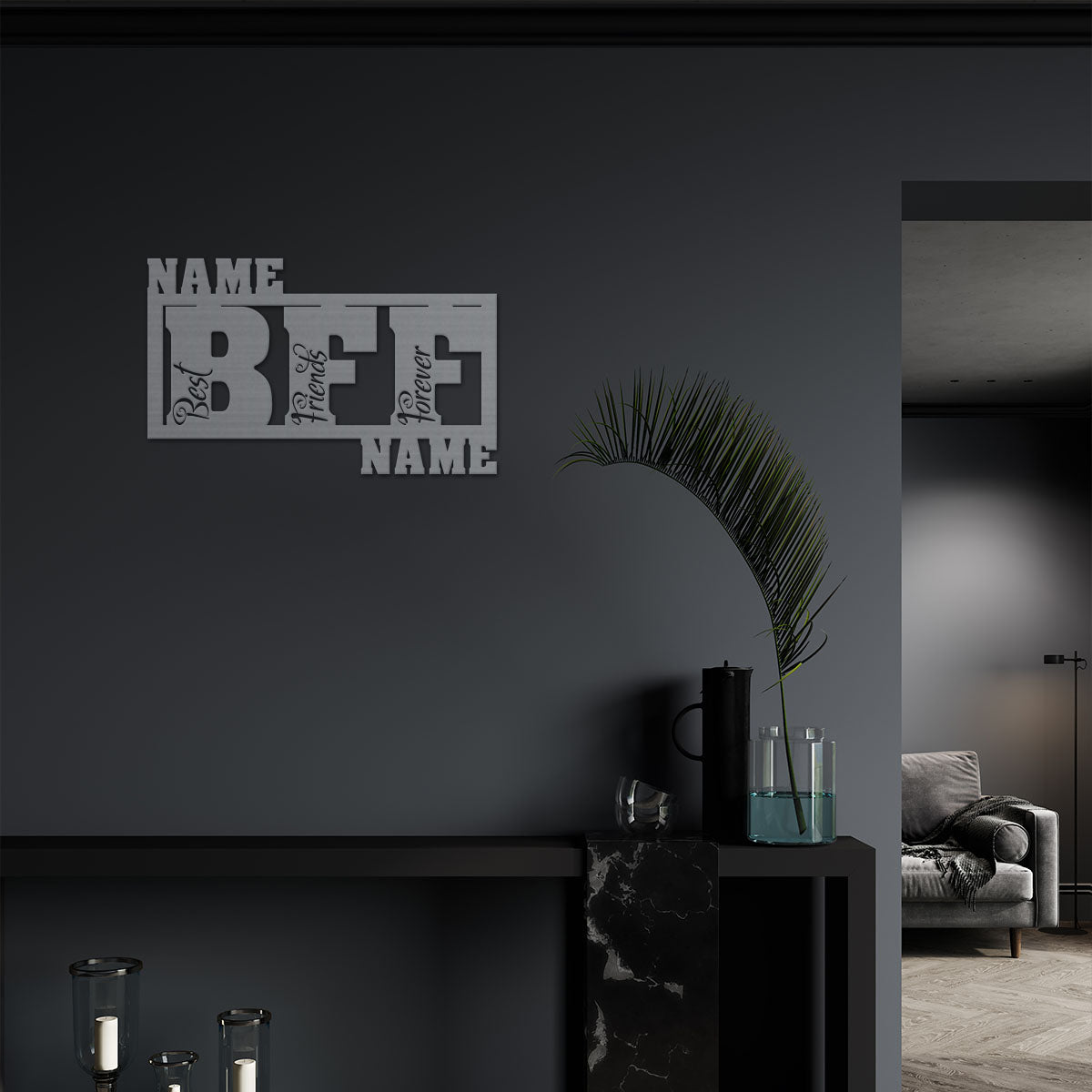 BFF Gifts - Personalized Wall Decor with optional LED Light | Starting from: