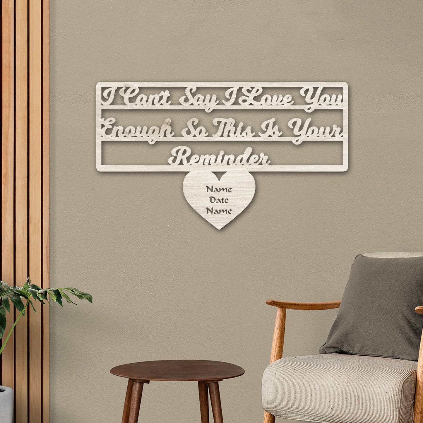 Love Reminder - Personalized Wall Decor with optional LED Light | Starting from: