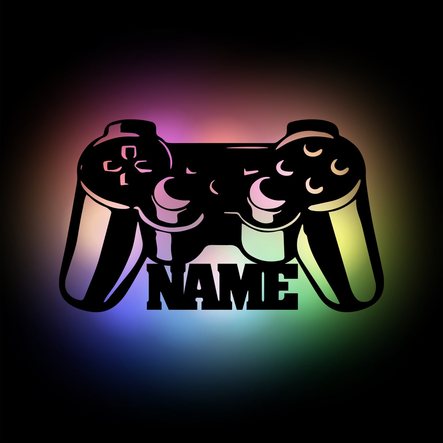 Game Controller - Personalized Wall Decor with remote LED Lights | Starting from: