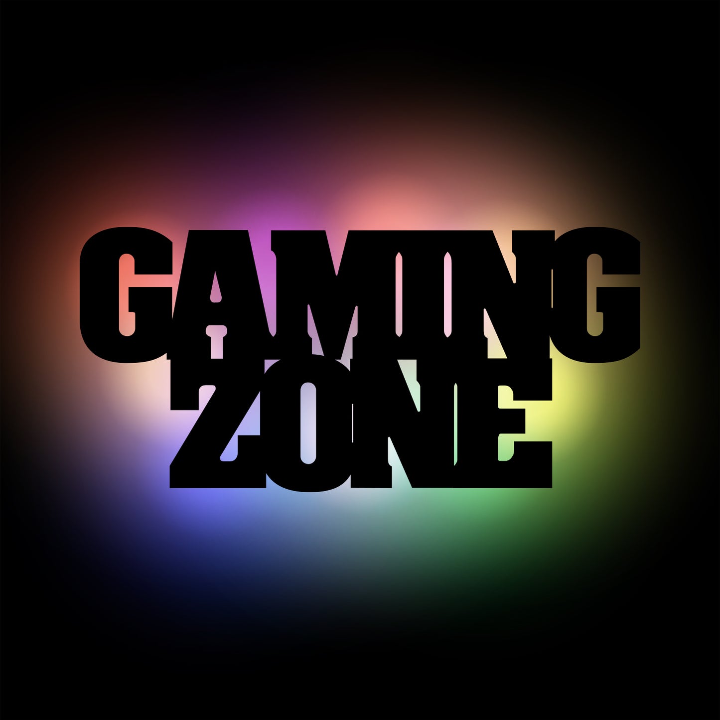 Gaming Zone - Personalized Wall Decor with remote LED Lights | Starting from: