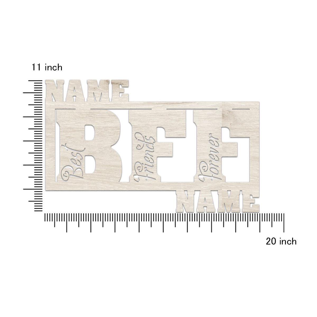 BFF Gifts - Personalized Wall Decor with optional LED Light | Starting from: