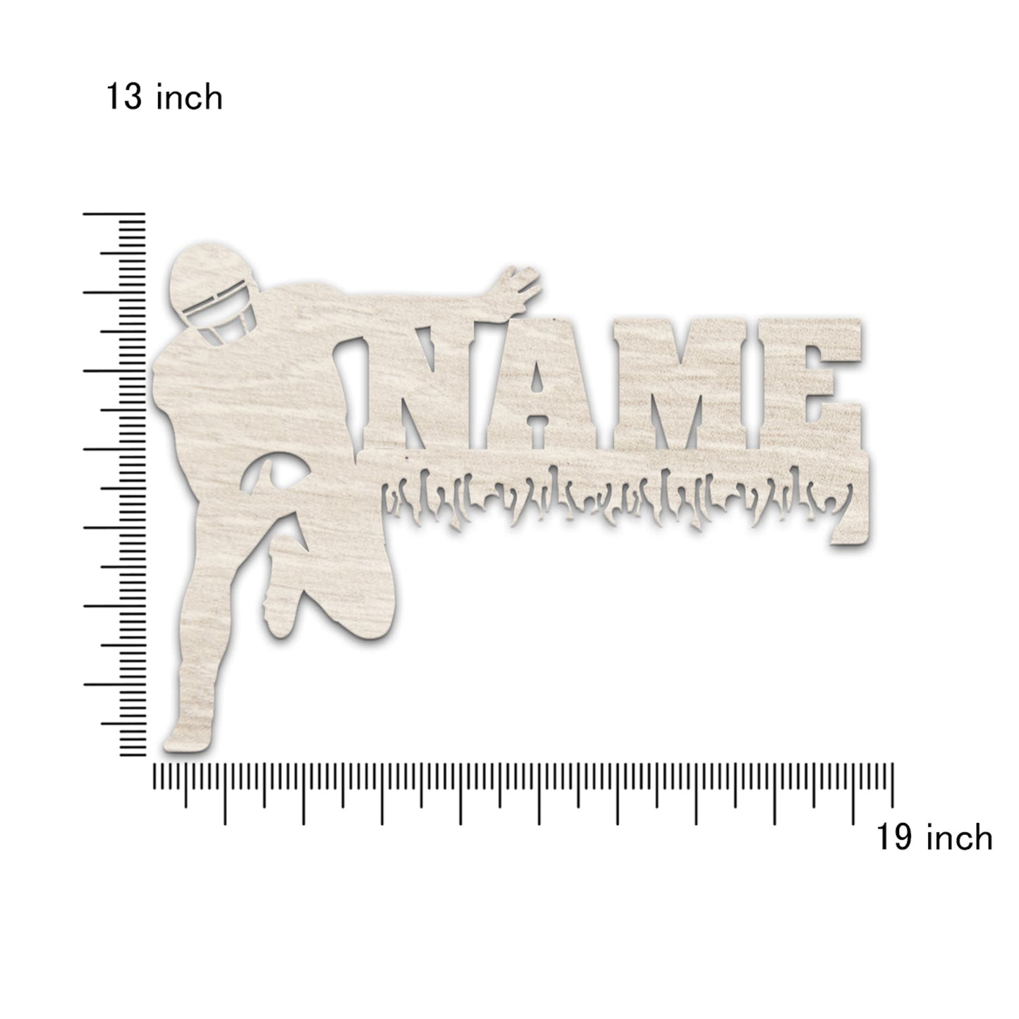 Football Player - Personalized Wall Decor with optional LED Light | Starting from: