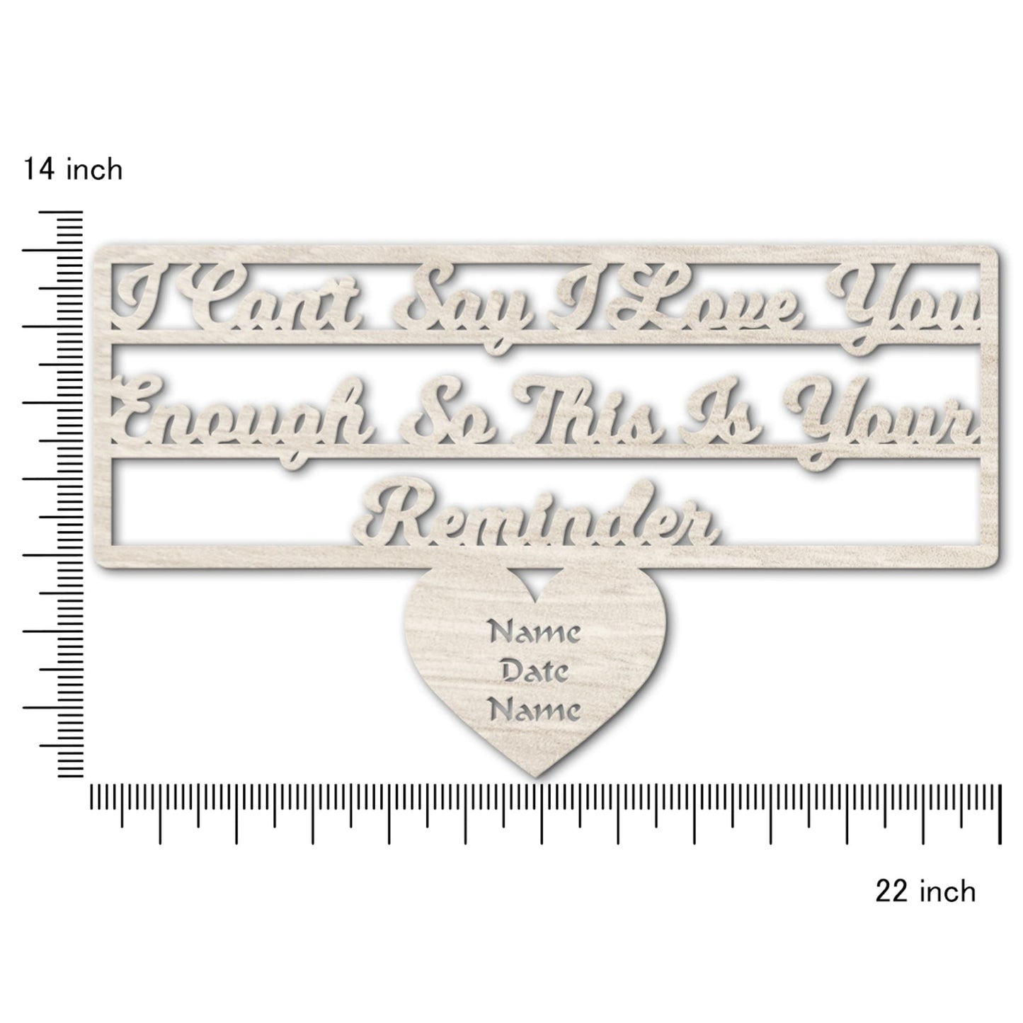 Love Reminder - Personalized Wall Decor with optional LED Light | Starting from: