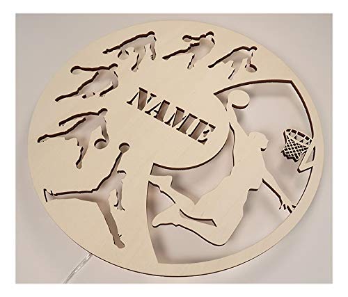 Basketball Players – Personalized Wall Decor with optional LED Light | Starting from: