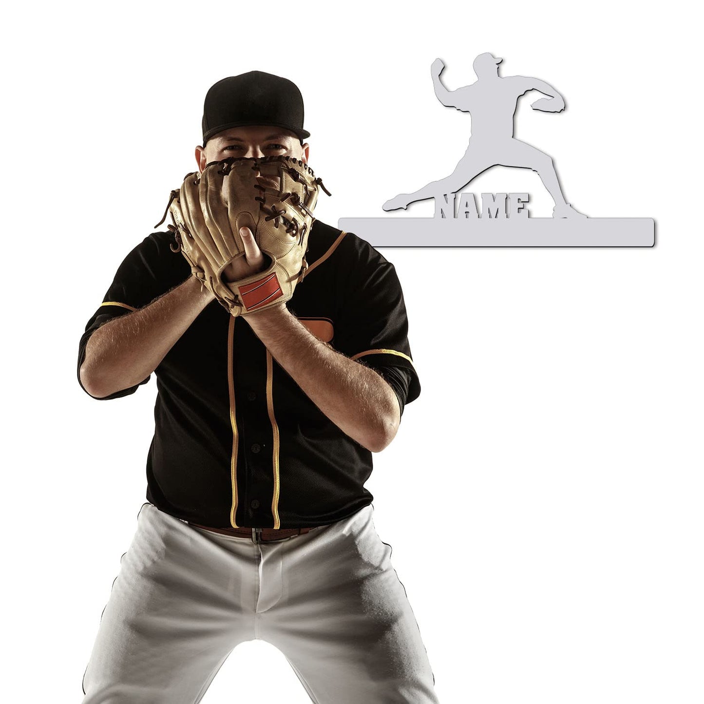 Baseball Pitcher - Personalized Wall Decor with optional LED Light | Starting from: