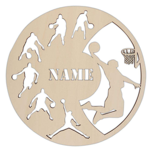 Basketball Players – Personalized Wall Decor with optional LED Light | Starting from: