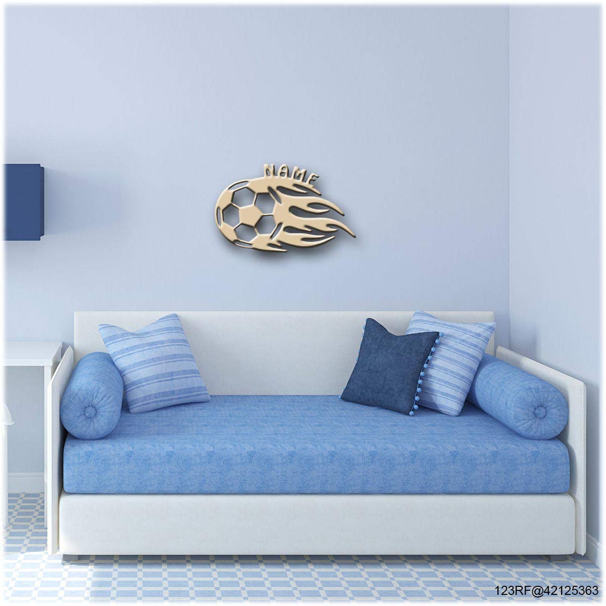 Soccer Flame - Personalized Wall Decor with optional LED Light | Starting from: