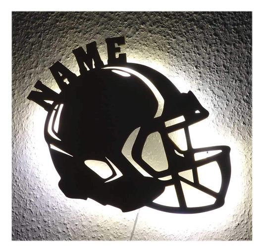 Football Helmet - Personalized Wall Decor with optional LED Light | Starting from: