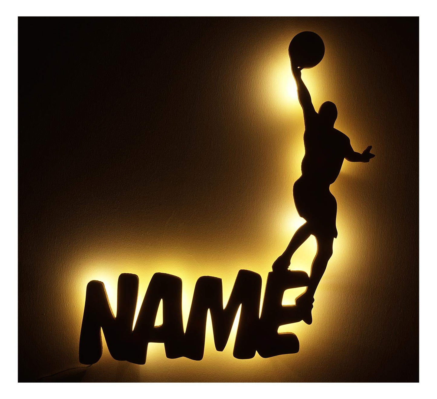 Basketball Player Lay-up – Personalized Wall Decor with optional LED Light | Starting from: