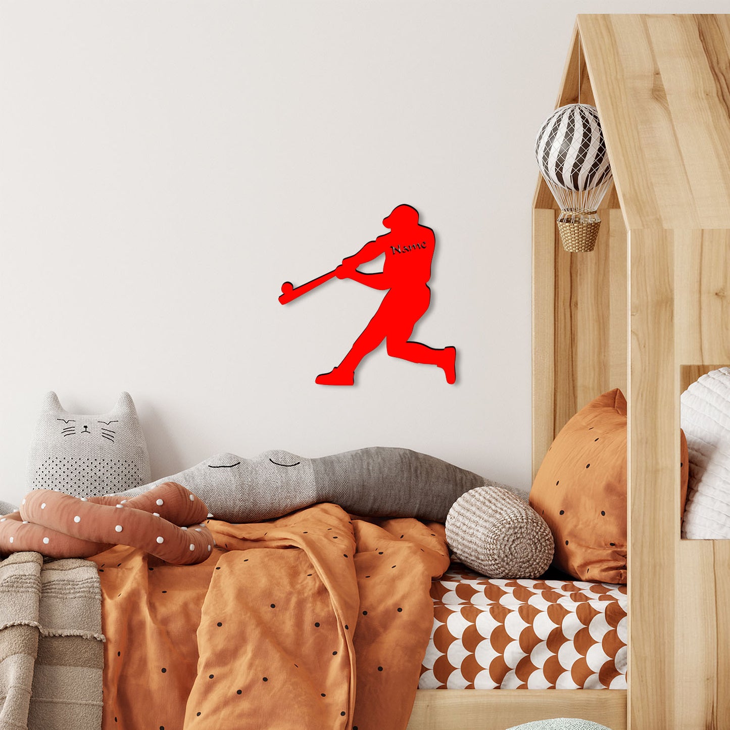 Baseball Batter - Personalized Wall Decor with optional LED Light | Starting from: