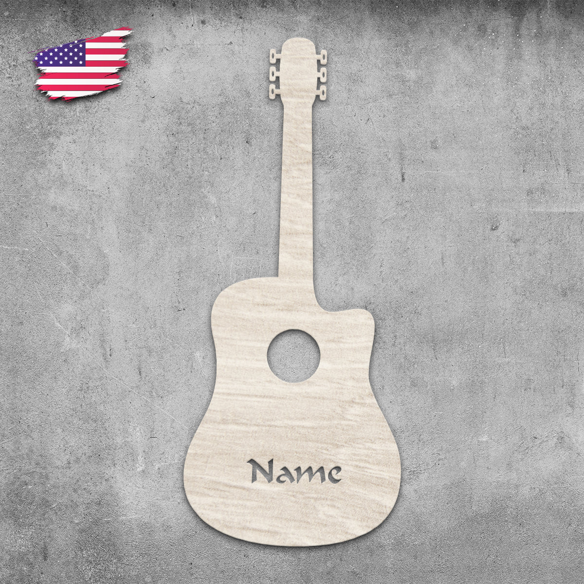 Guitar - Personalized Wall Decor with optional LED Light | Starting from: