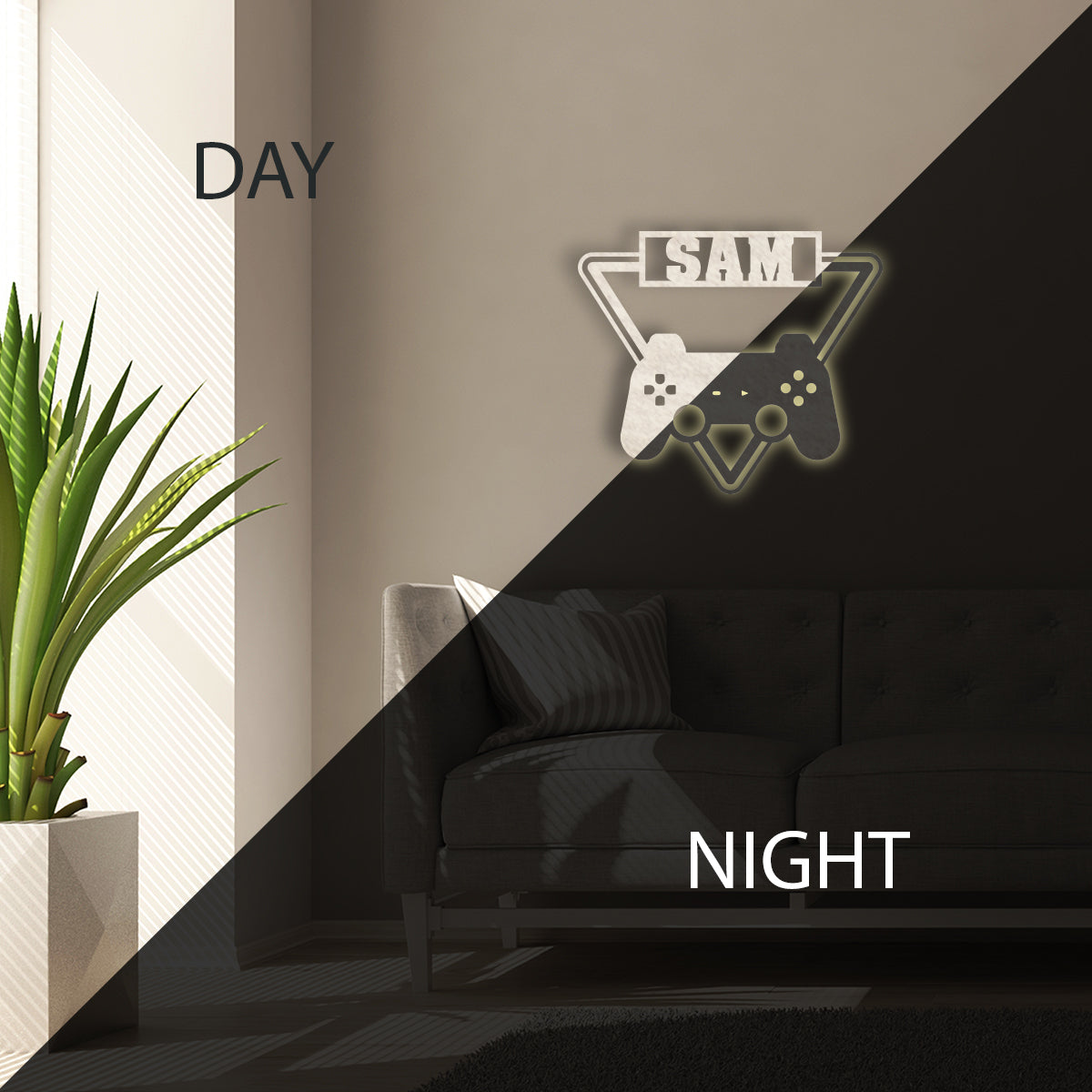 Gaming Controller - Personalized Wall Decor with optional LED Light | Starting from: