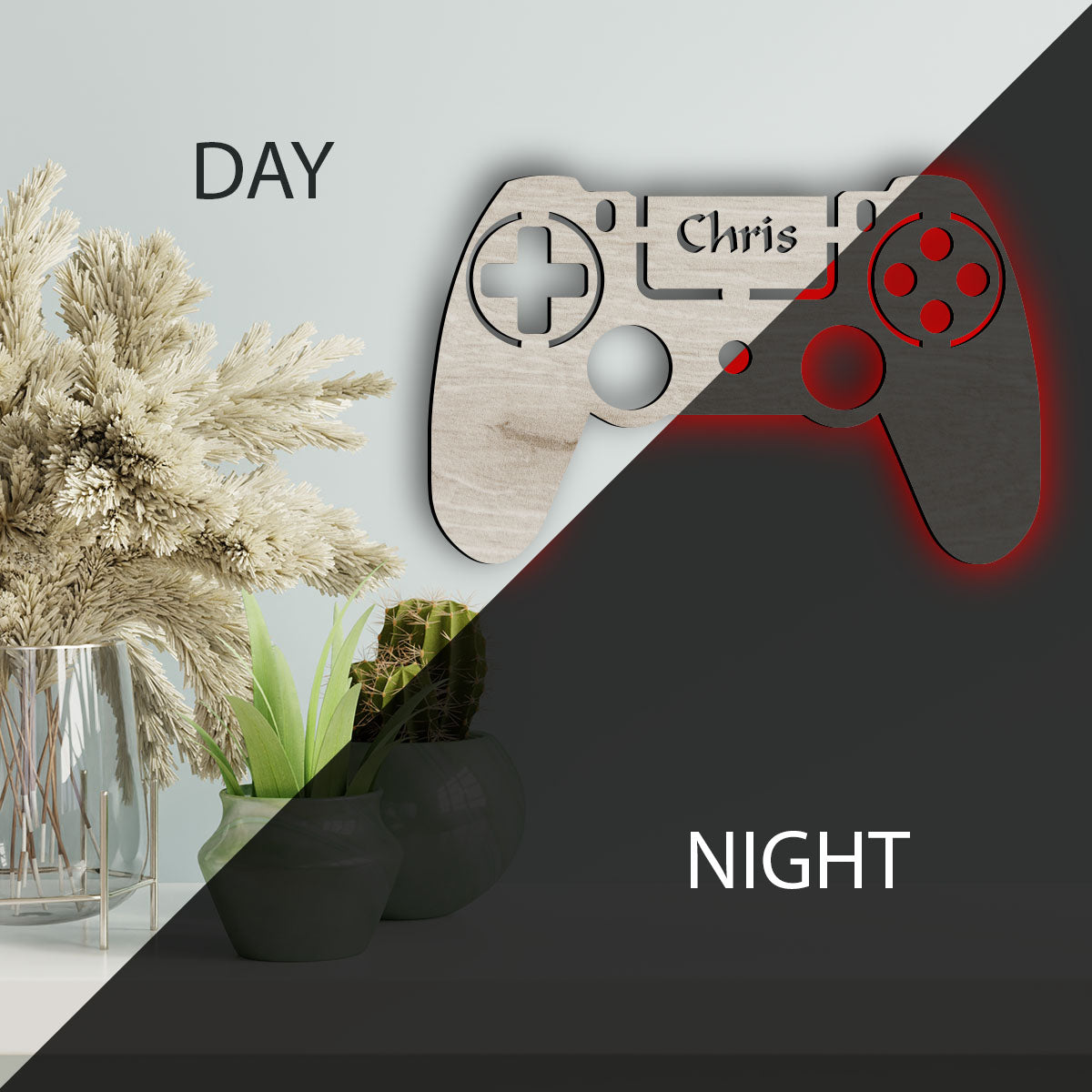 Game Controller - Personalized Wall Decor with optional LED Light | Starting from: