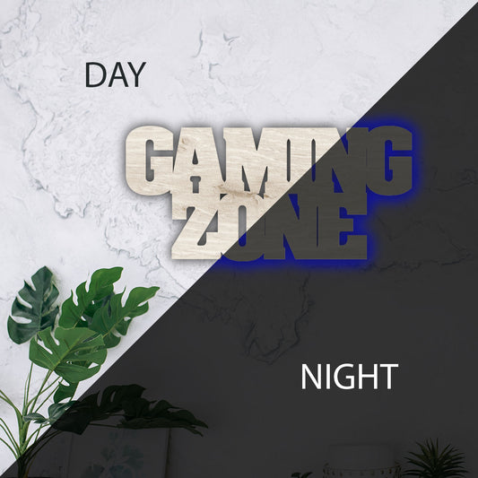 Gaming Zone - Personalized Wall Decor with optional LED Light | Starting from: