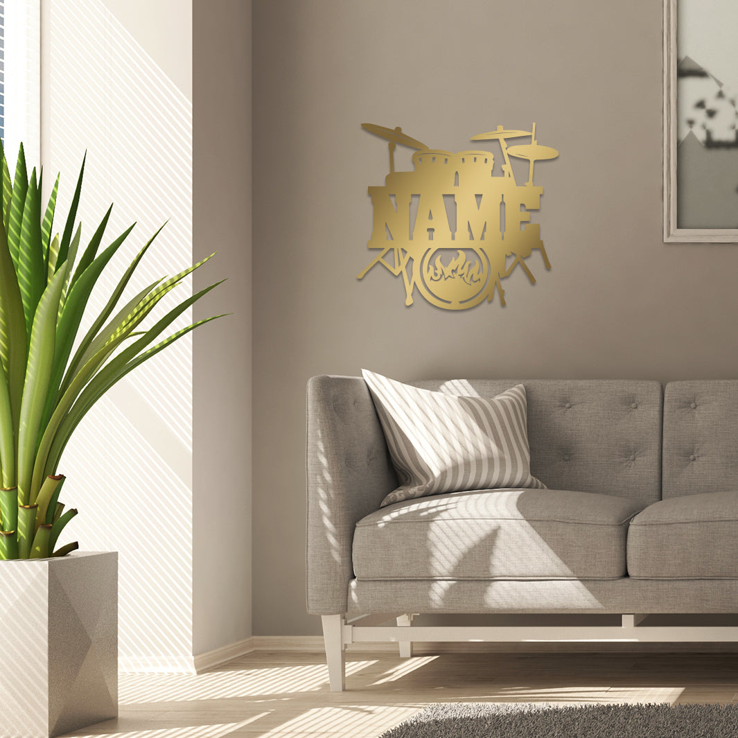Drums - Personalized Wall Decor with optional LED Light | Starting from: