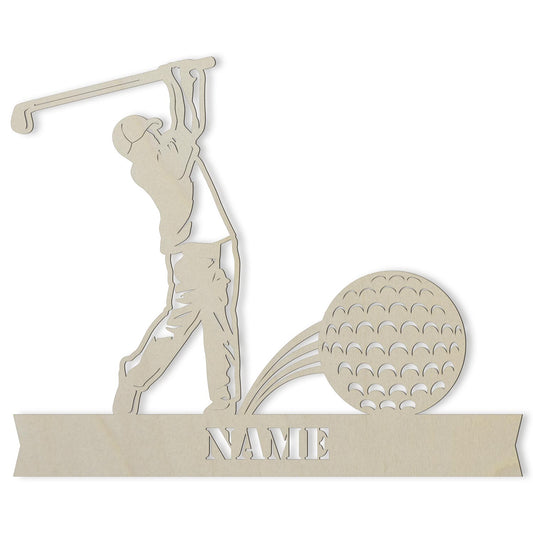 Golfer Swing - Personalized Wall Decor with optional LED Light | Starting from:
