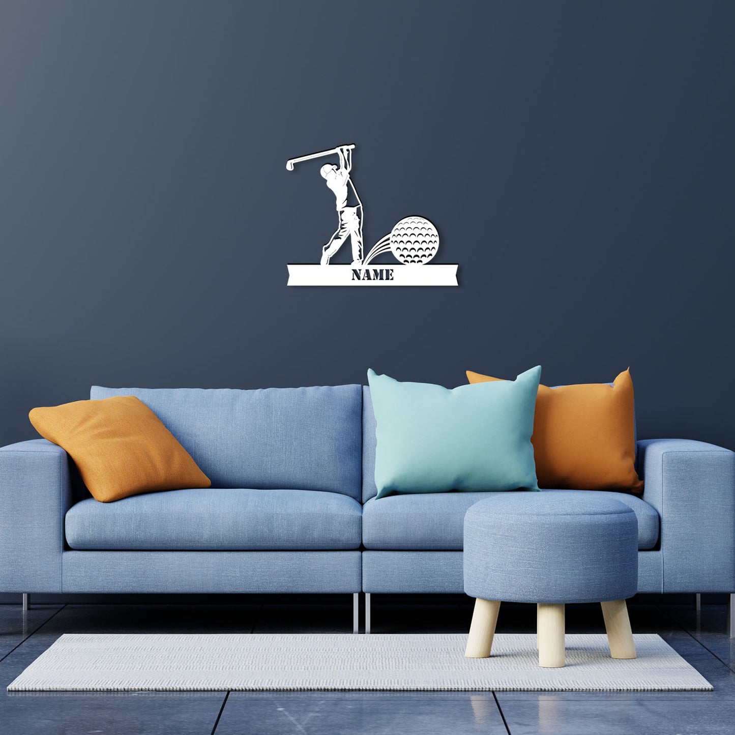 Golfer Swing - Personalized Wall Decor with optional LED Light | Starting from: