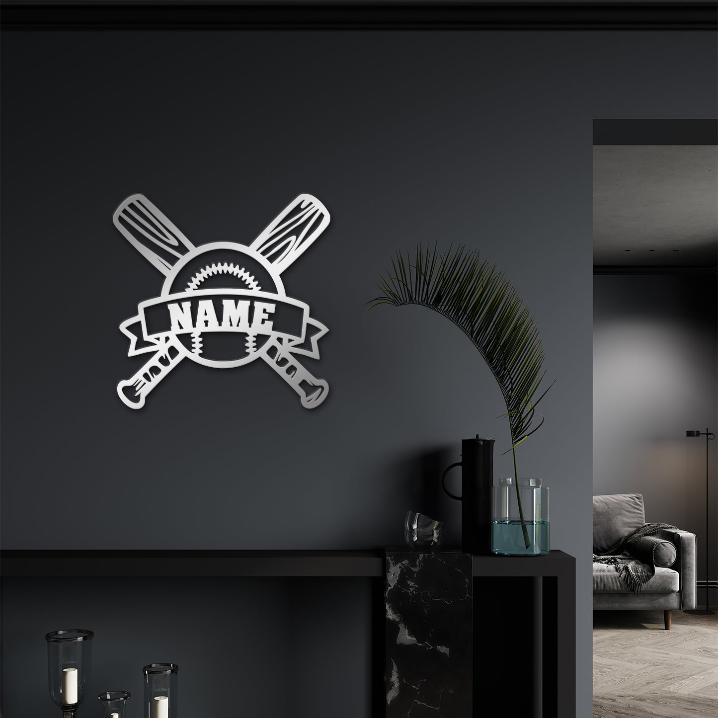 Baseball  - Personalized Wall Decor with optional LED Light | Starting from: