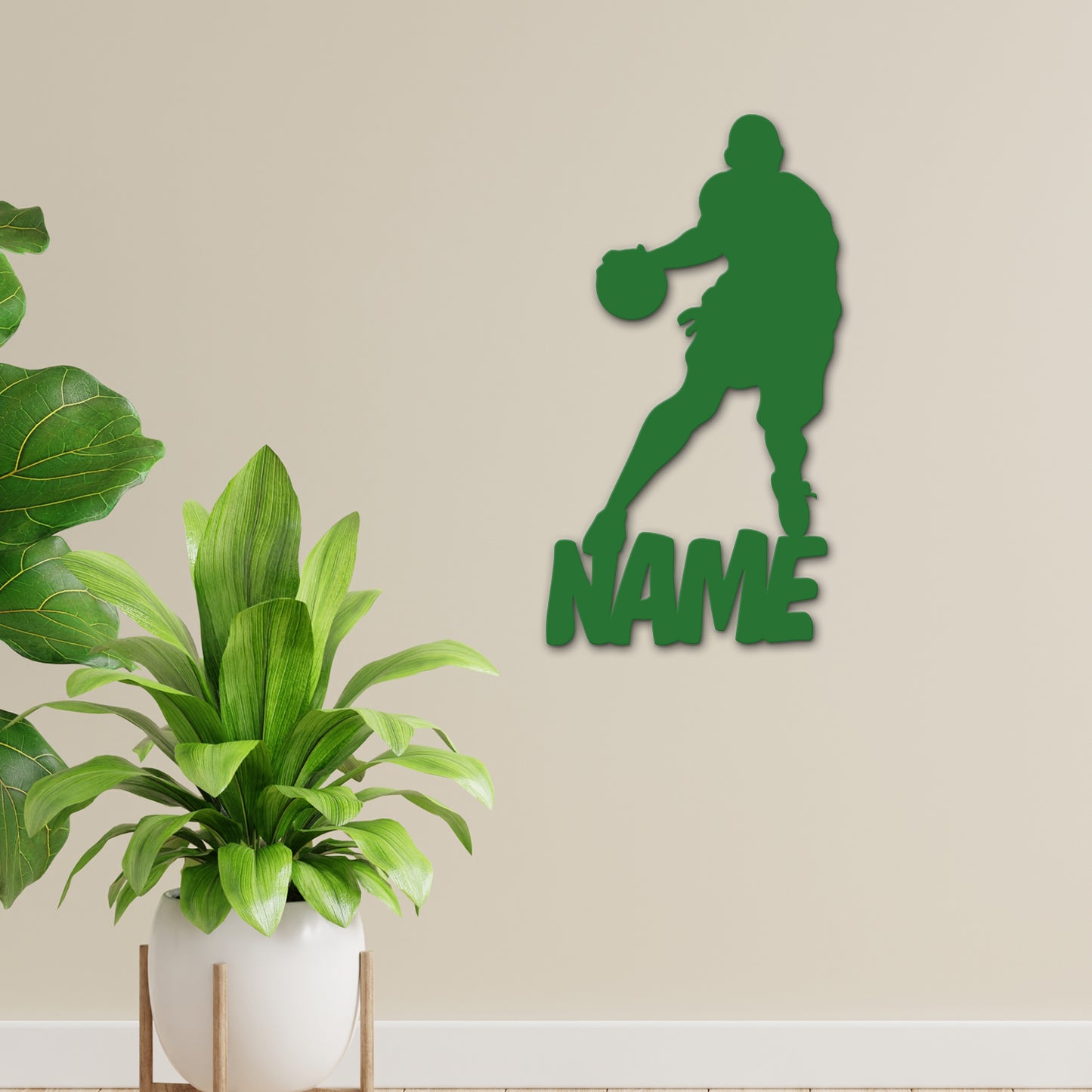 Basketball Player – Personalized Wall Decor with optional LED Light | Starting from: