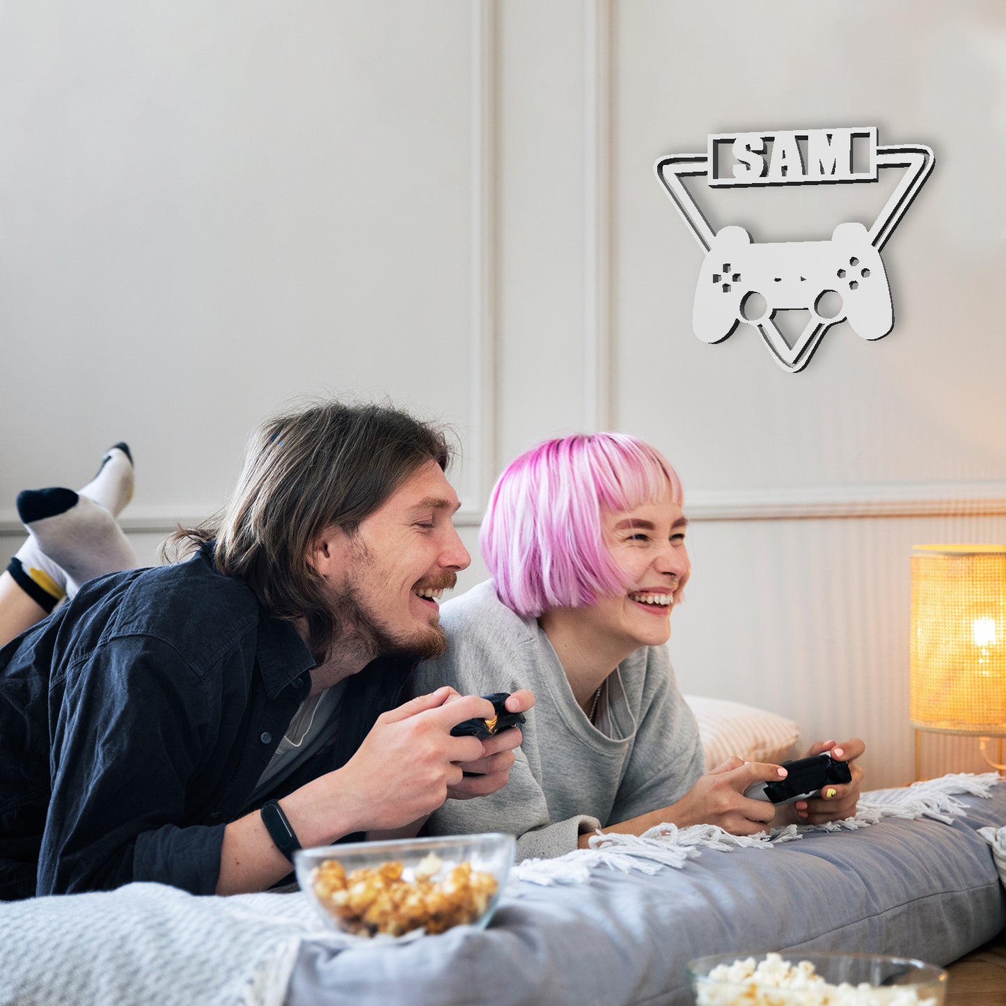 Gaming Controller - Personalized Wall Decor with remote LED Lights | Starting from: