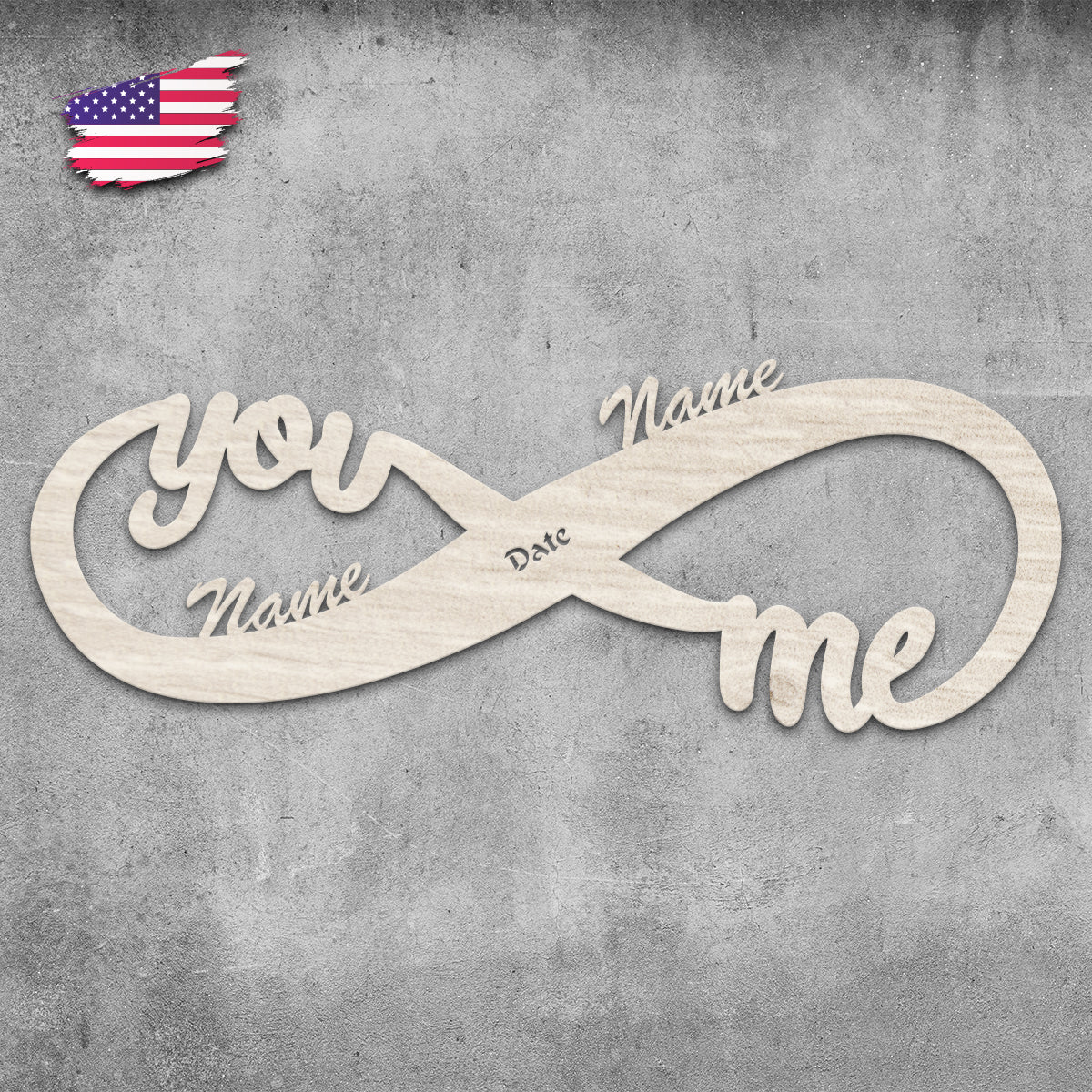 Infinity - I Love You Personalized Wall Decor with optional LED Light | Starting from: