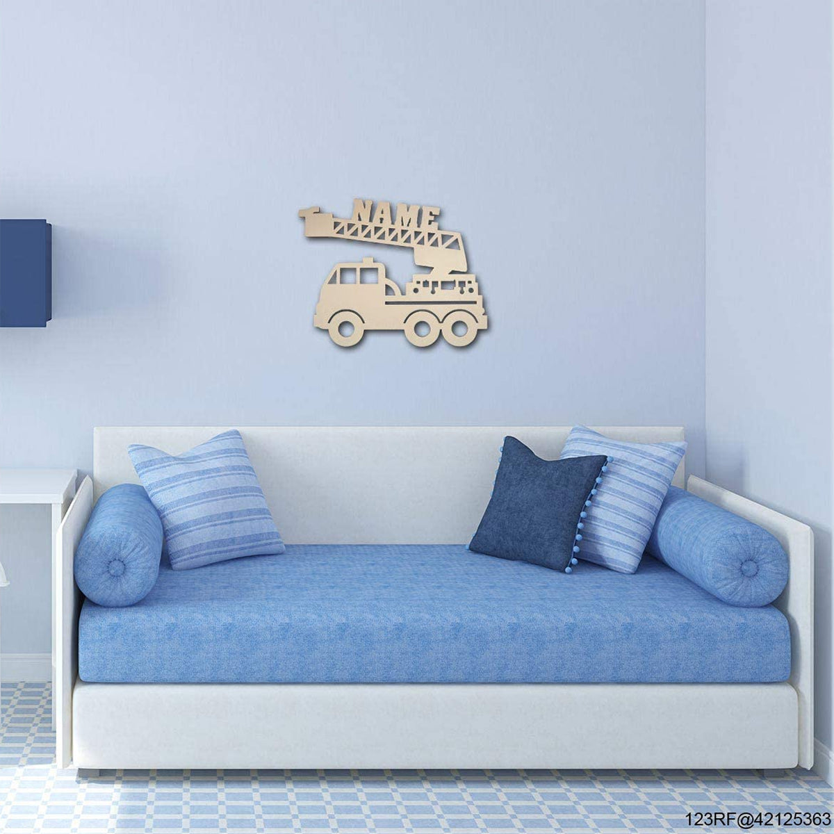 Fire Truck LED light over couch