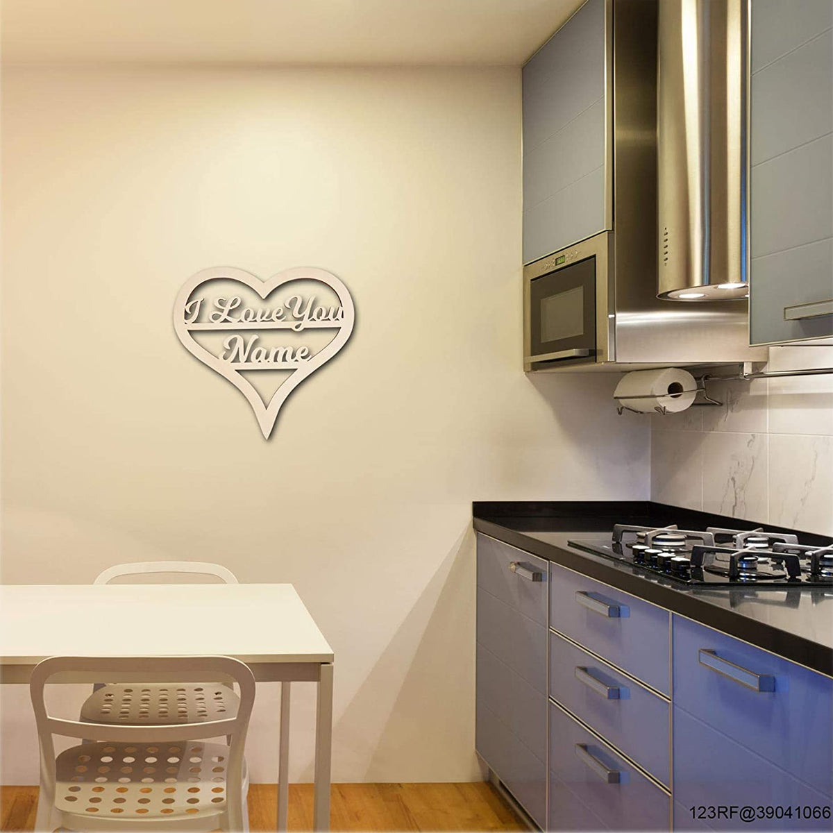 Heard LED light on kitchen wall