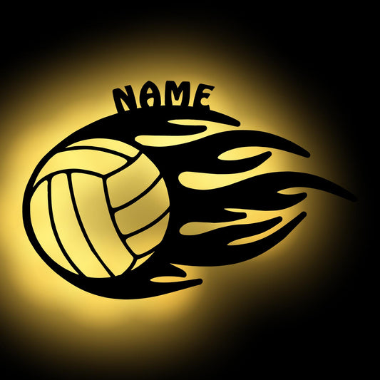 Volleyball - Personalized Wall Decor with optional LED Light | Starting from: