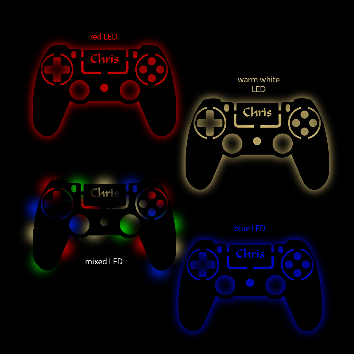 Game Controller - Personalized Wall Decor with optional LED Light | Starting from: