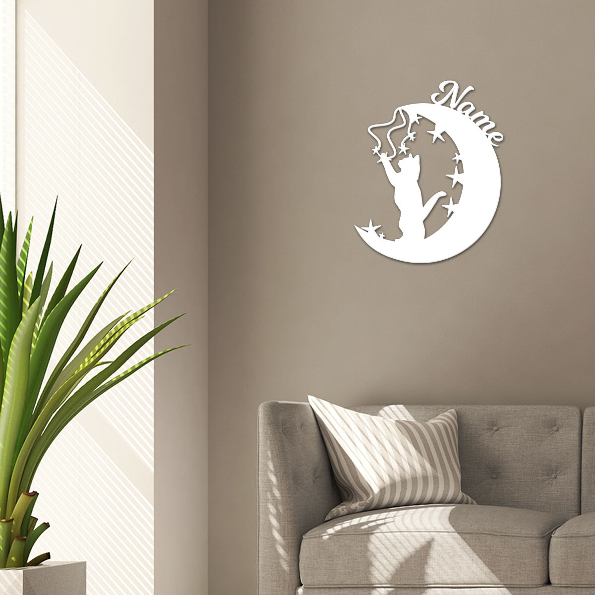 Cat - Personalized Wall Decor with optional LED Light | Starting from: