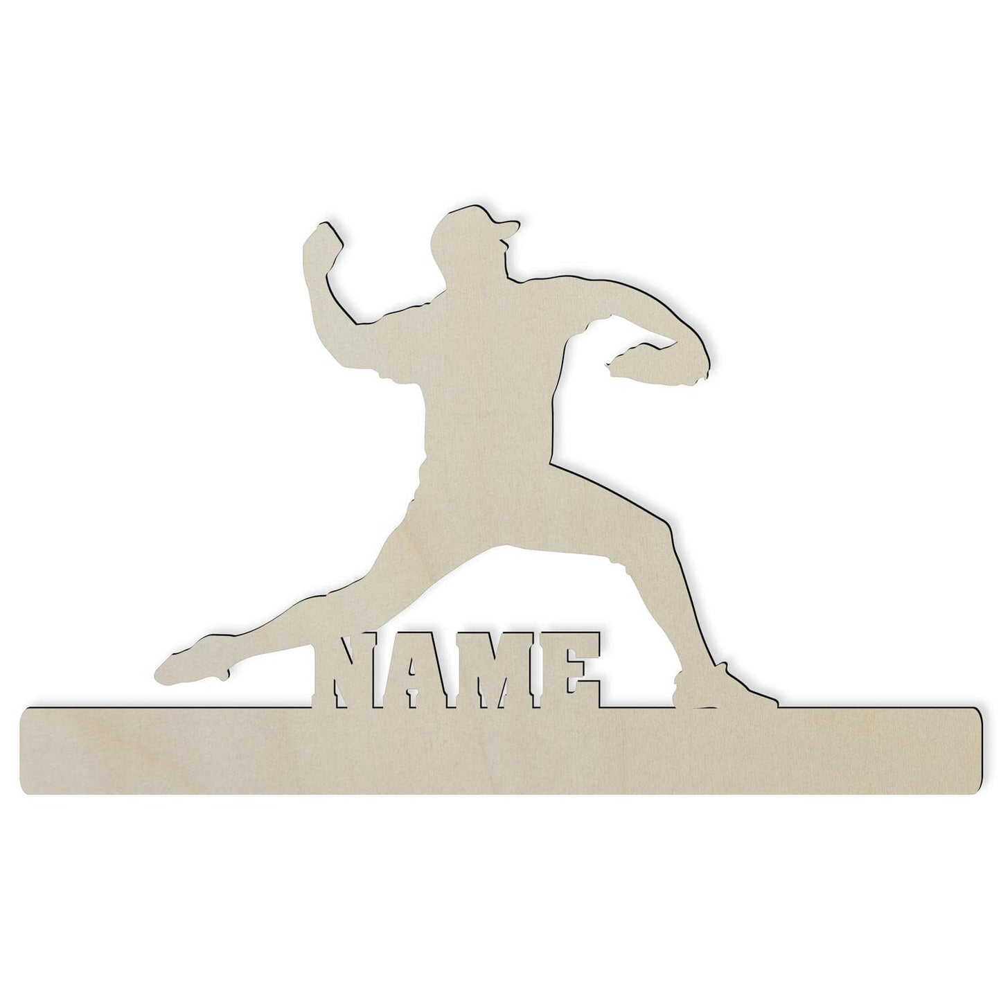 Baseball Pitcher - Personalized Wall Decor with optional LED Light | Starting from: