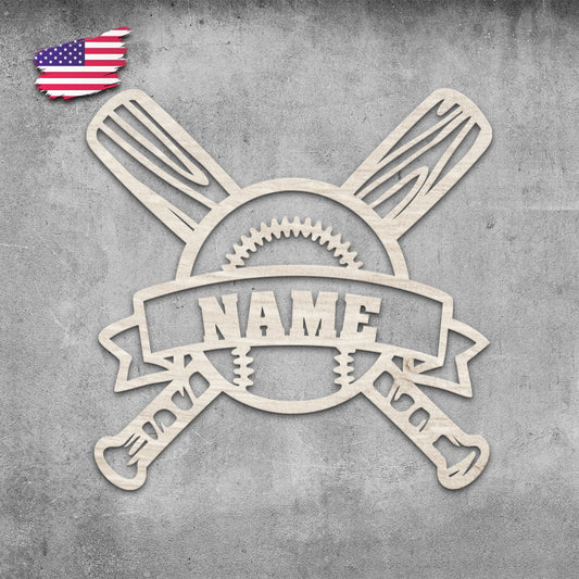 Baseball  - Personalized Wall Decor with optional LED Light | Starting from: