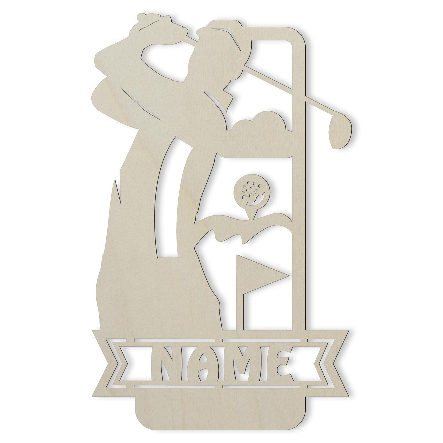 Golfer - Personalized Wall Decor with optional LED Light | Starting from: