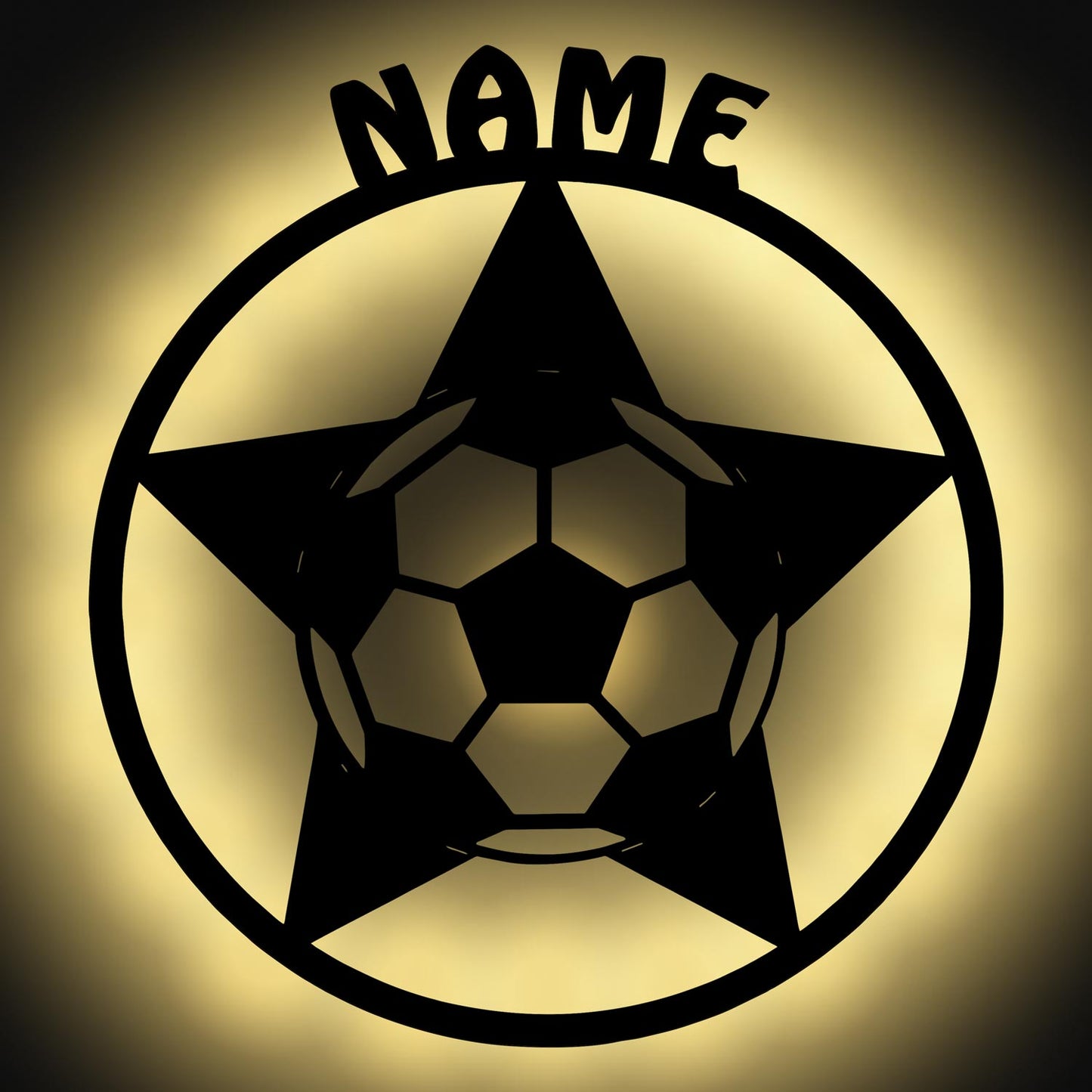 Soccer Star - Personalized Wall Decor with optional LED Light | Starting from:
